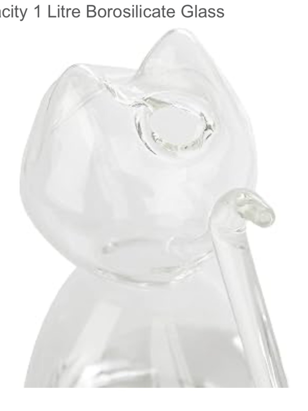๐ธBalvi Gifts S.L. Meow Water Jug Clear Glass CAT new in box ๐ฆ๐ง - Picture 16 of 16
